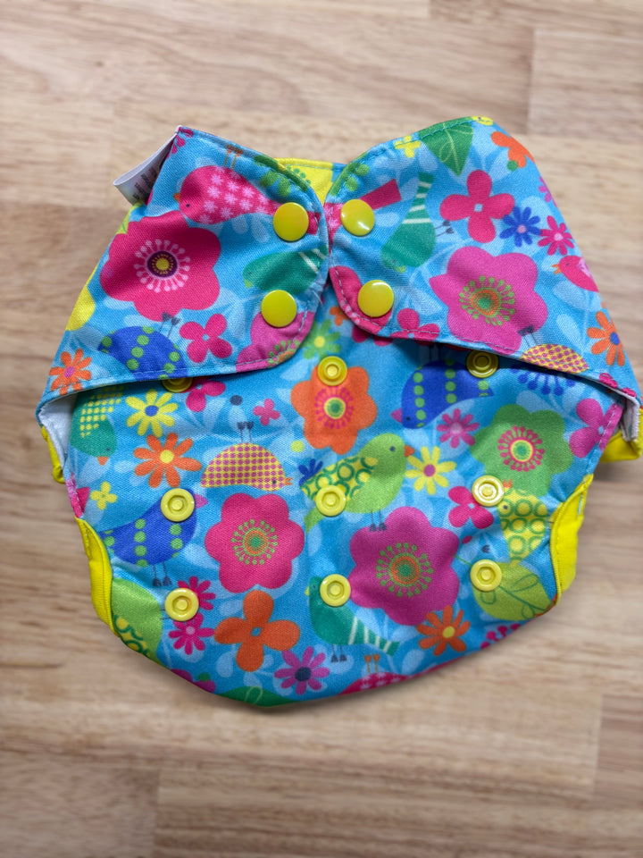 Blueberry Capri Diaper Cover (Floral Print)