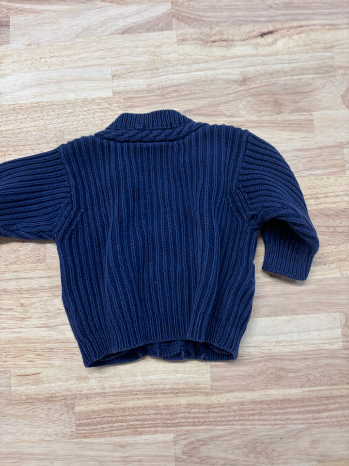 Gap 0-6 Month Cardigan (Blue Chunky Knit)