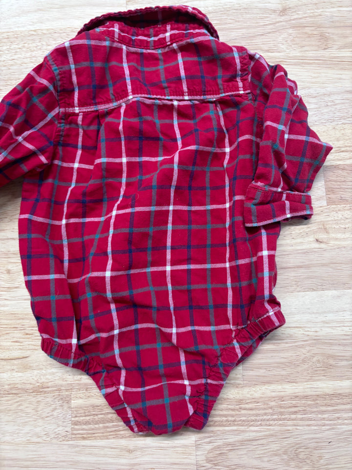 Gap 6-12 Month Bodysuit (RED with Collar)