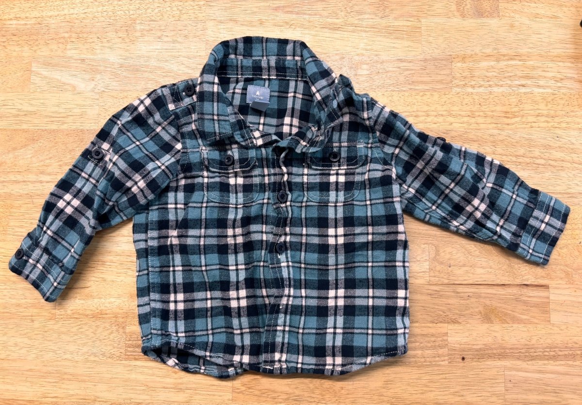 Baby Gap Plaid Flannel Shirt – 12 - 18M - Nest and Sprout - Consignment