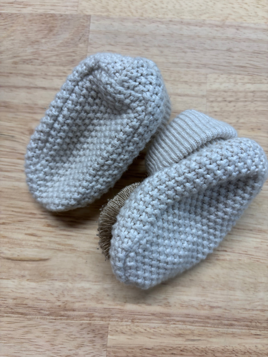 Infant Knit Slippers with Lion Design