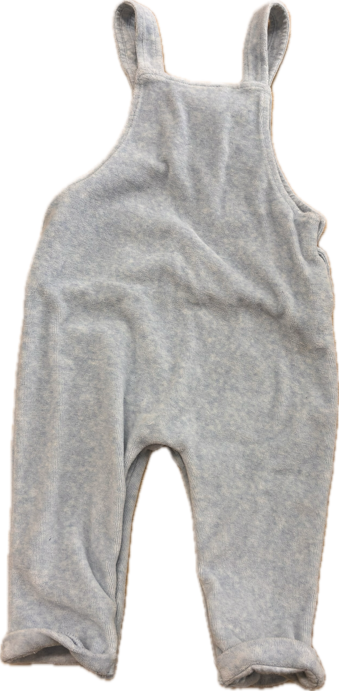 NEXT Baby 6-9M Velour Blue Dungaree