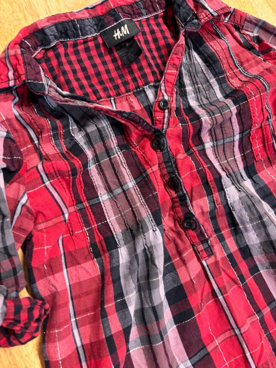 H&M Plaid Tunic Top – 8 - 9Y - Nest and Sprout - Consignment