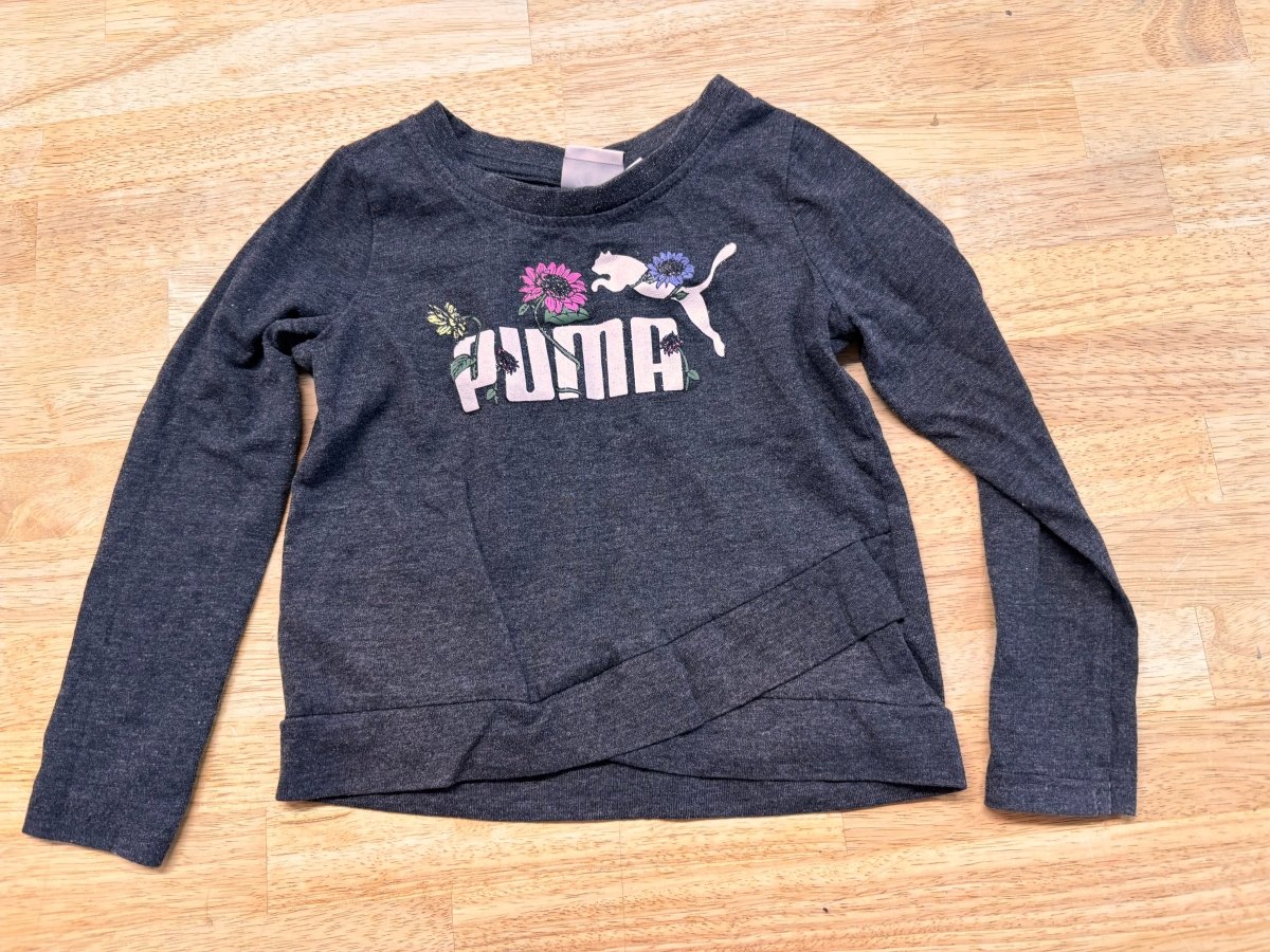 Puma Glitter Floral Long Sleeve Shirt – 2T - Nest and Sprout - Consignment