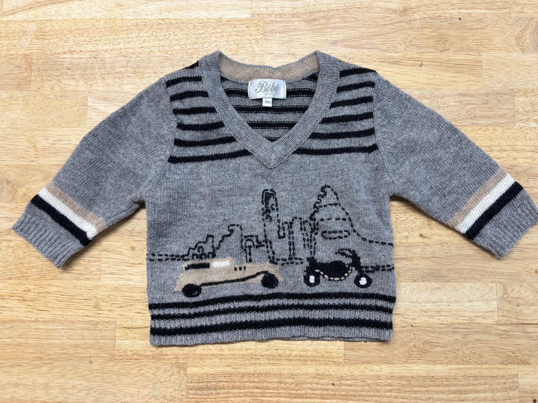 Bébé Lambs Wool Knit Sweater – 9M