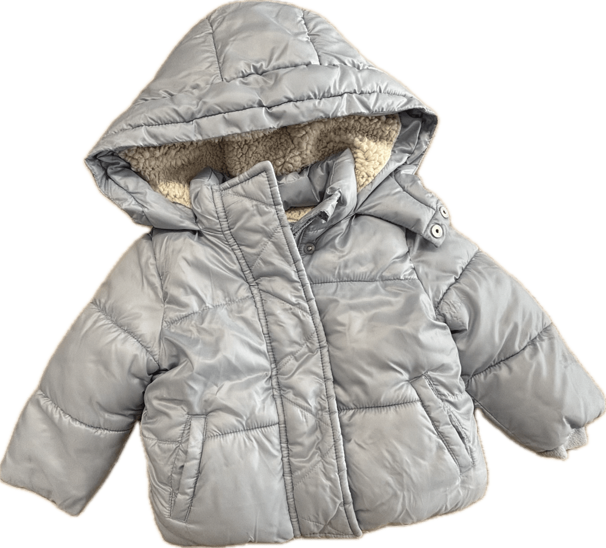 Baby Gap Sherpa-Lined Puffer Jacket – 18-24M - Nest and Sprout-Consignment