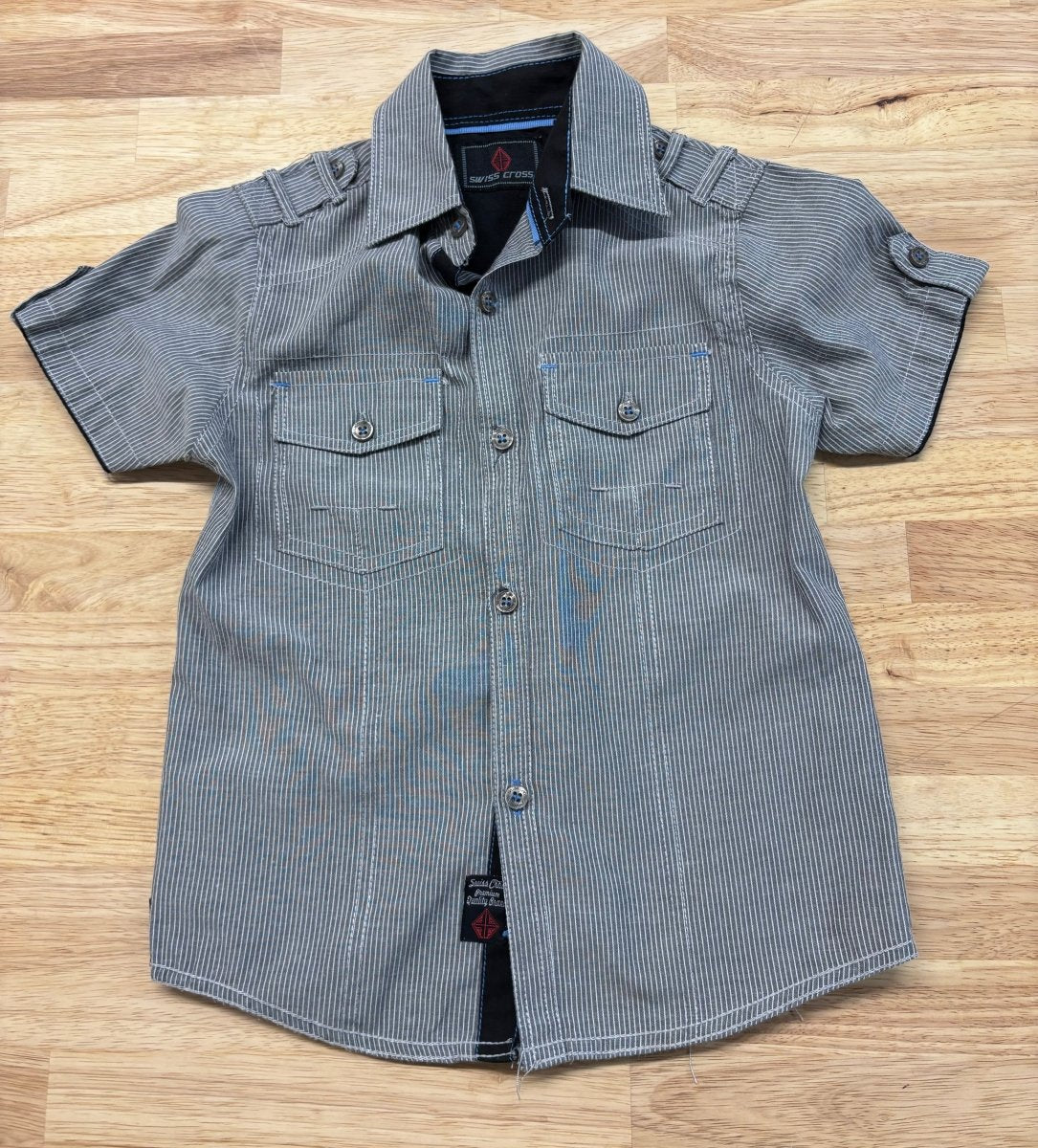 Swiss Cross 4 Button - Up Shirt - Nest and Sprout - Consignment