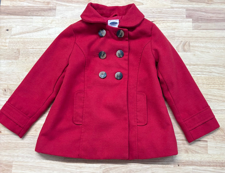 Old Navy 5T Red Pea Coat Jacket