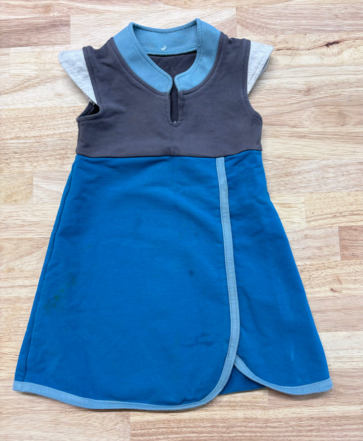 Peekaboo Beans Pixie Dress, Blue, Size 5 Imperfect