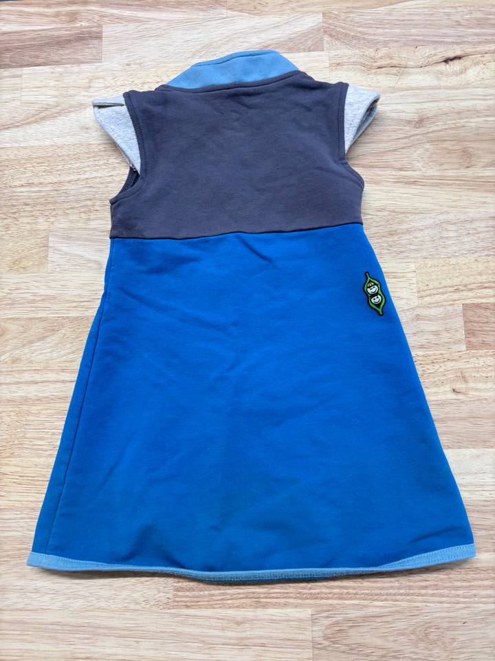 Peekaboo Beans Pixie Dress, Blue, Size 5 Imperfect