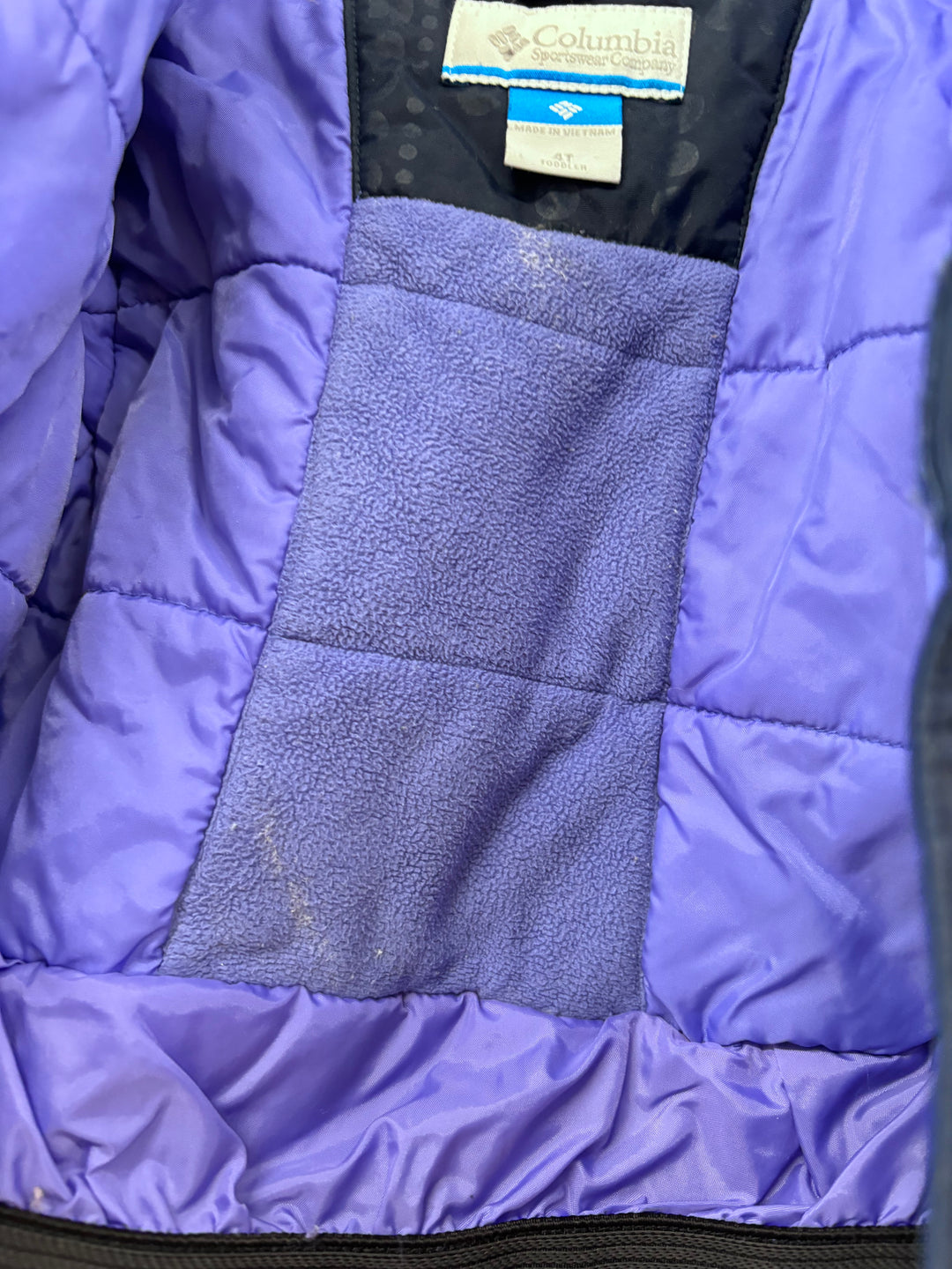 Columbia Jacket (Size 4, Navy Blue with Purple Inside) | Imperfect