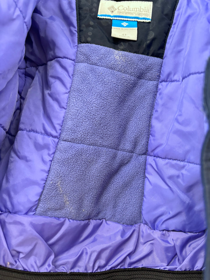 Columbia Jacket (Size 4, Navy Blue with Purple Inside) | Imperfect