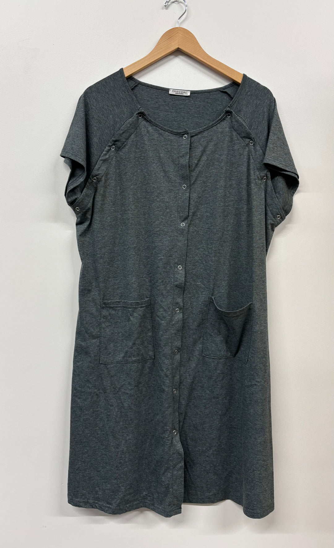 Ekouaer XXL Hospital Gown, Grey