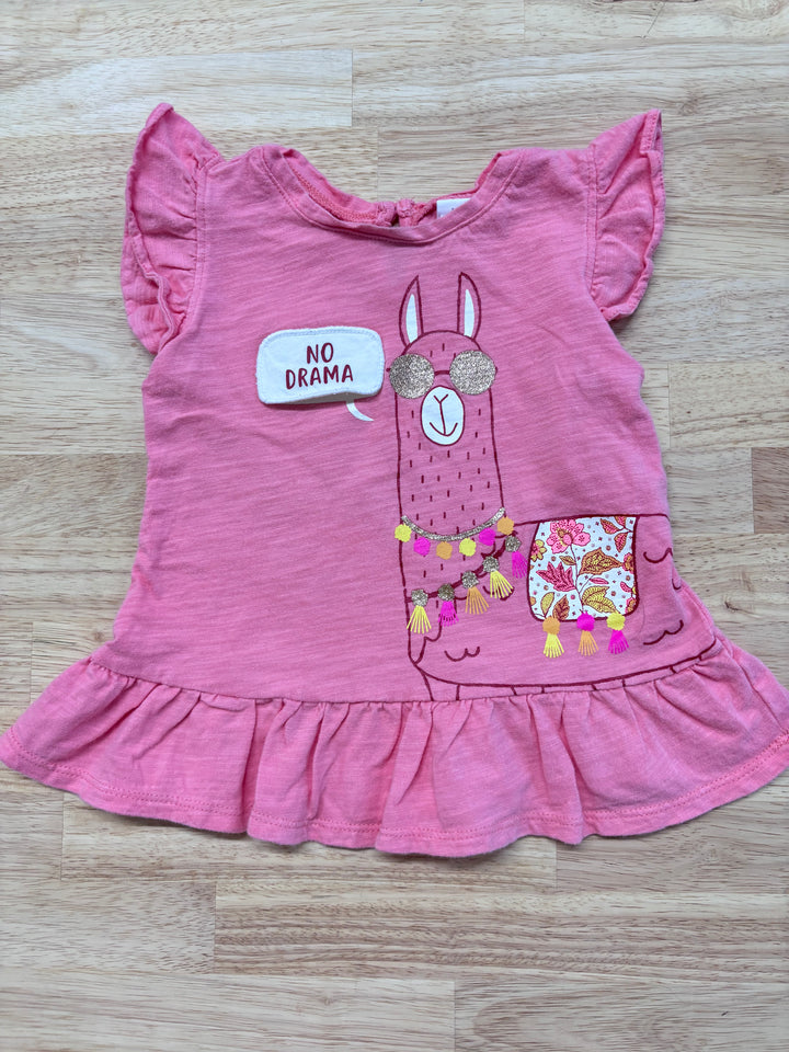 Gap Cap Sleeve Shirt, Llama 18-24M