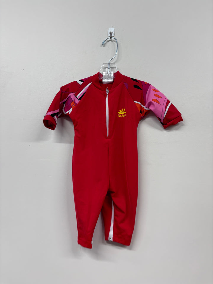 No Zone Full-Body Rash Guard (Red) 0-6M