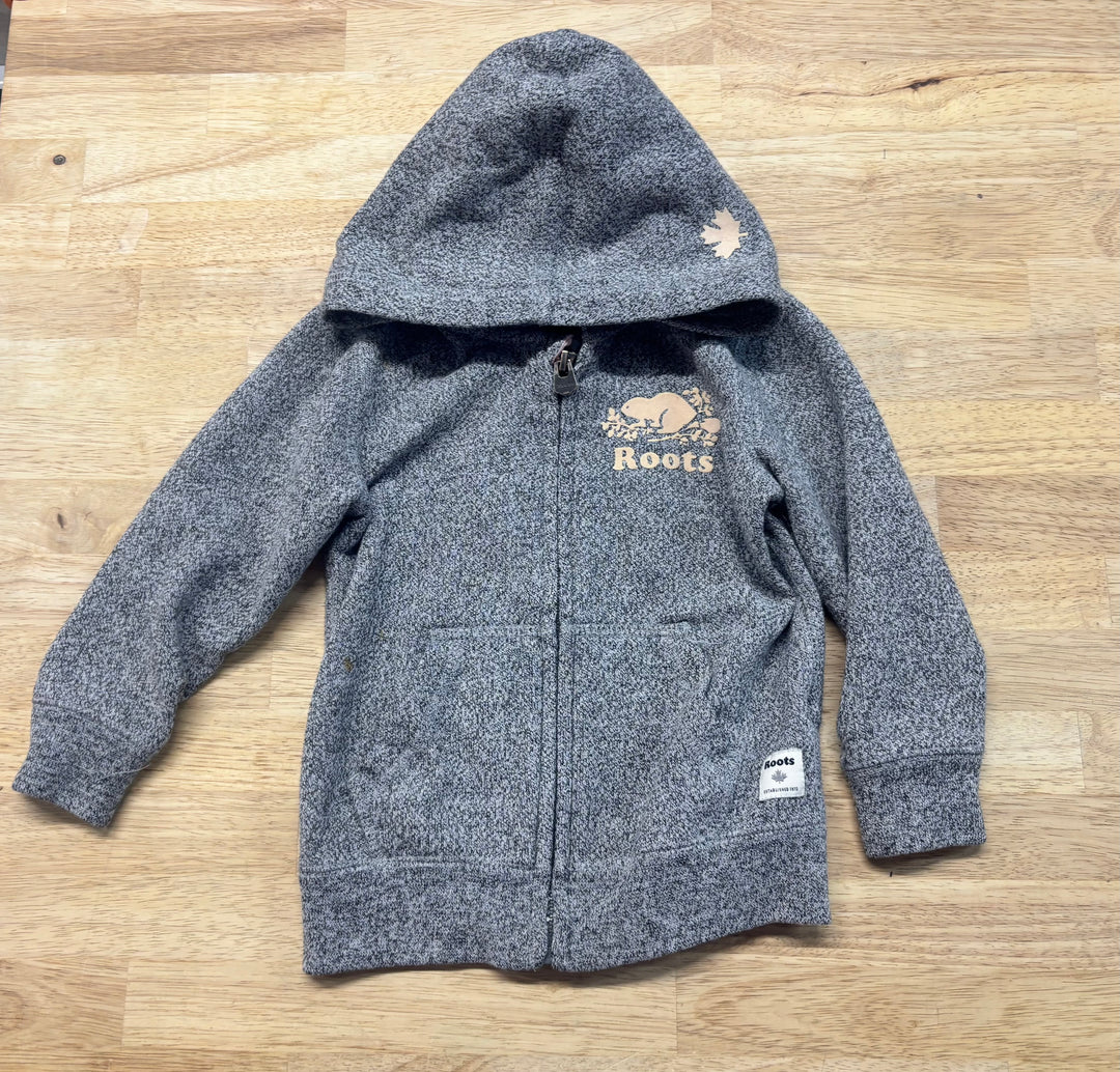 Roots Zip Hoodie – Peach Logo | 2T