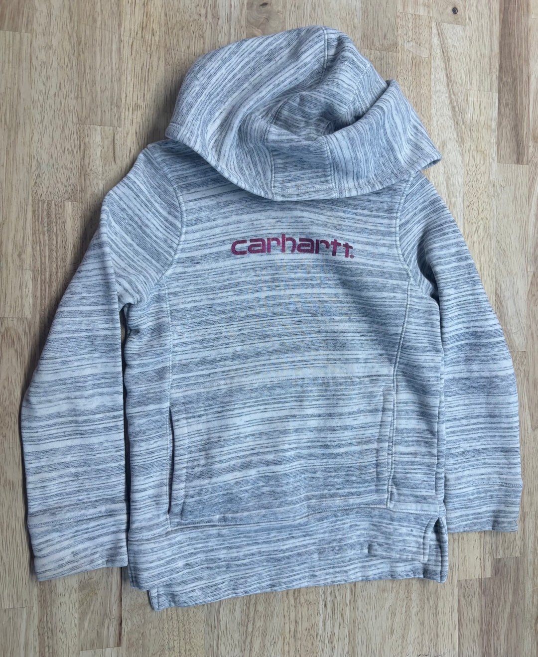 Carhartt Hooded Sweatshirt – Grey Stripe | Size 6