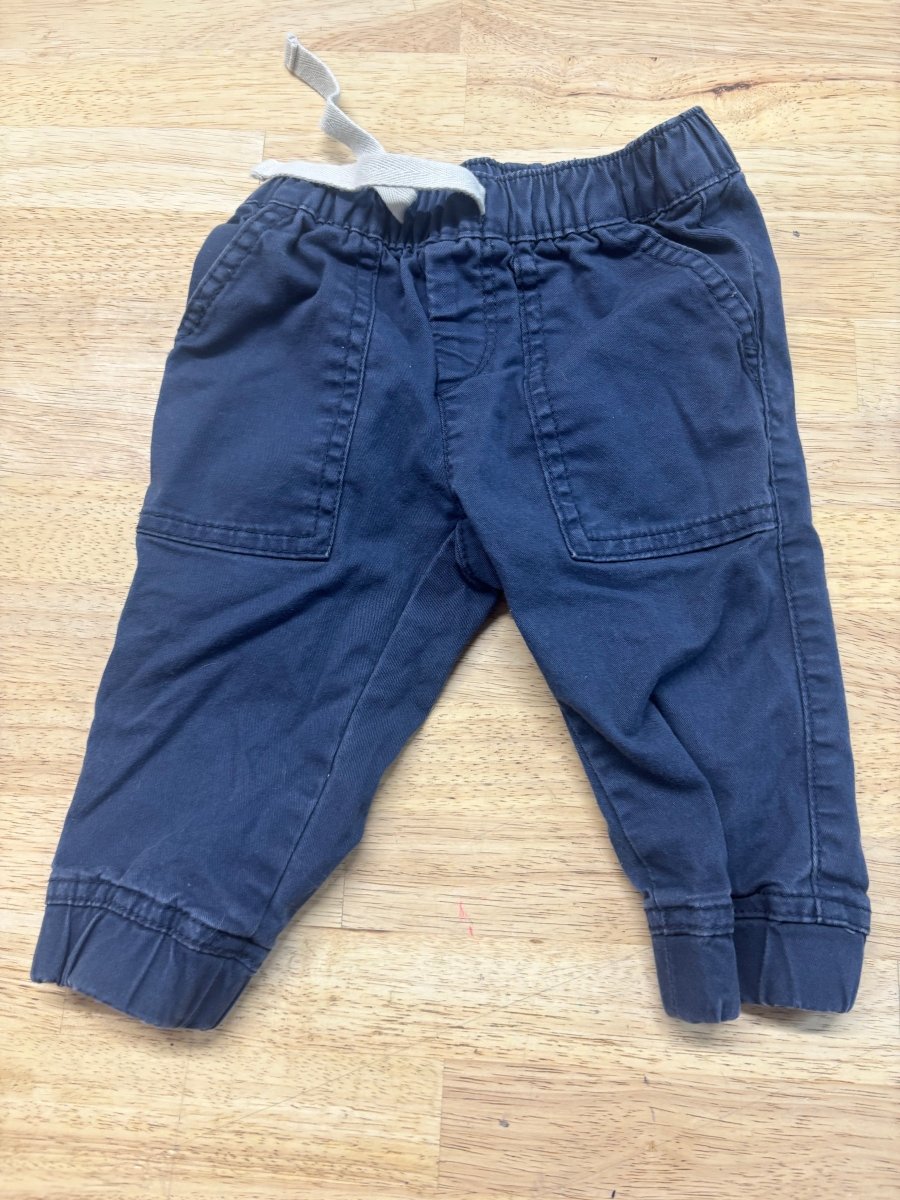 Baby Gap Chino Pants – Dark Blue | 6–12M - Nest and Sprout - Consignment