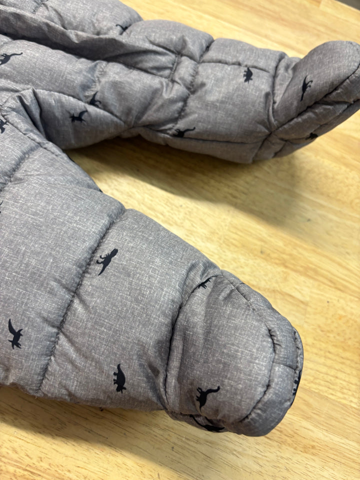 George Dinosaur Footed Snowsuit – Grey | 3–6M