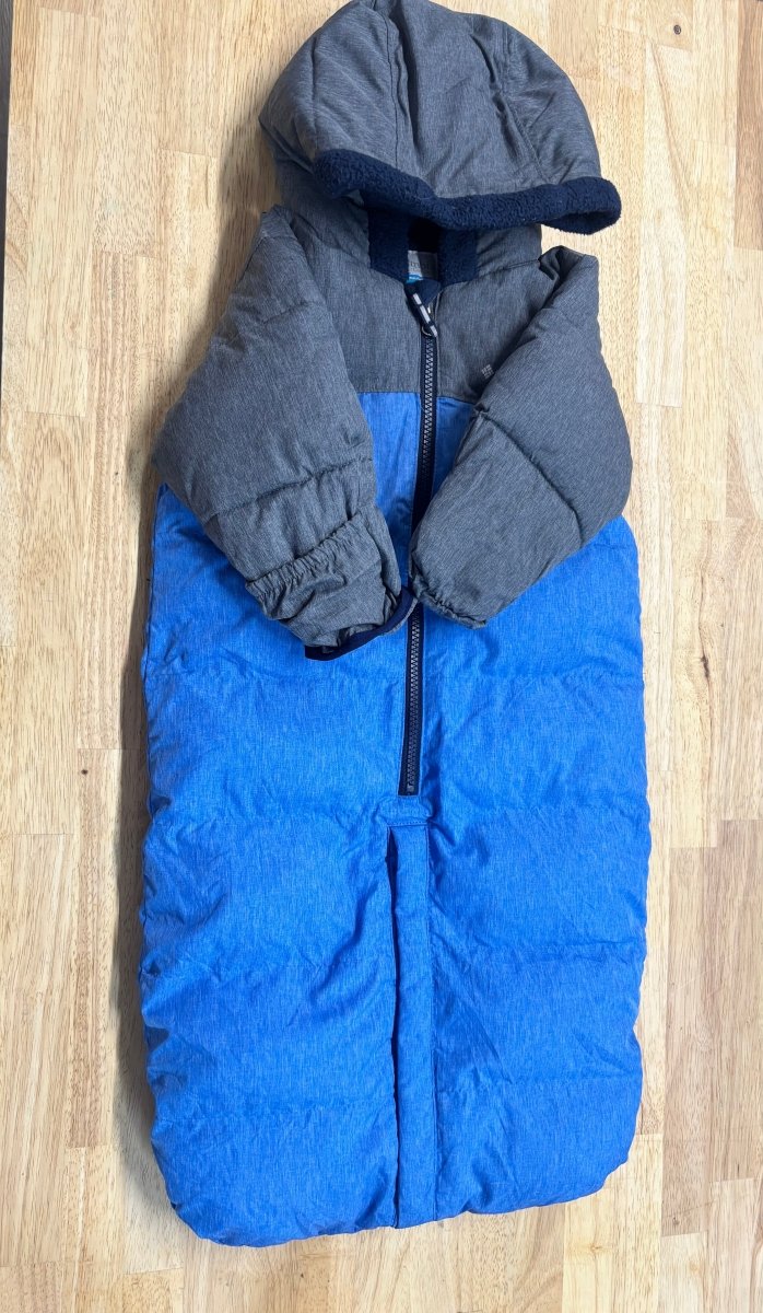 Columbia Convertible Bunting Snowsuit – Blue | 12–18M - Nest and Sprout-Consignment