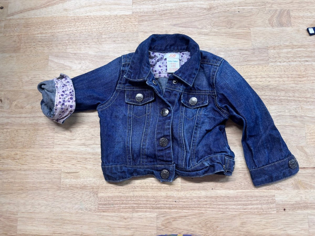 Joe Fresh Denim Jacket – Floral Detail | 6–12M - Nest and Sprout - Consignment