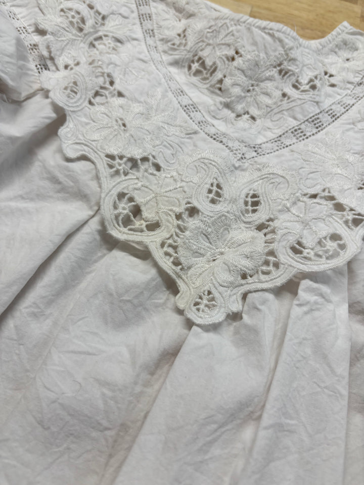 Zara Lace Detail Long Sleeve Top – White | Size 6 (116 cm)