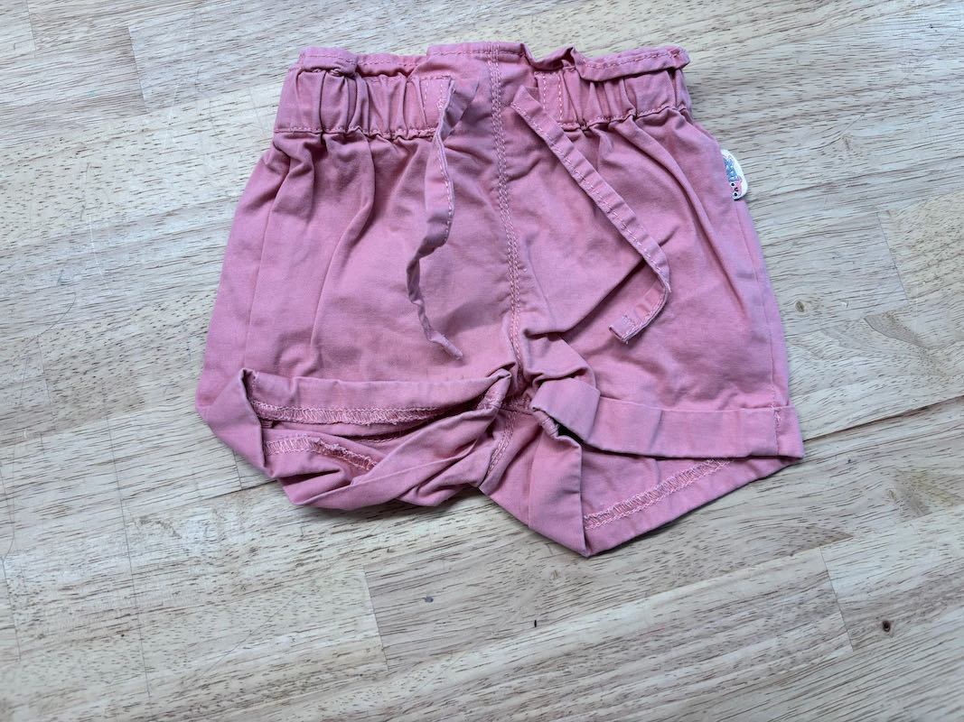 Souris Mini Paperbag Waist Shorts – Light Pink | 6–9M