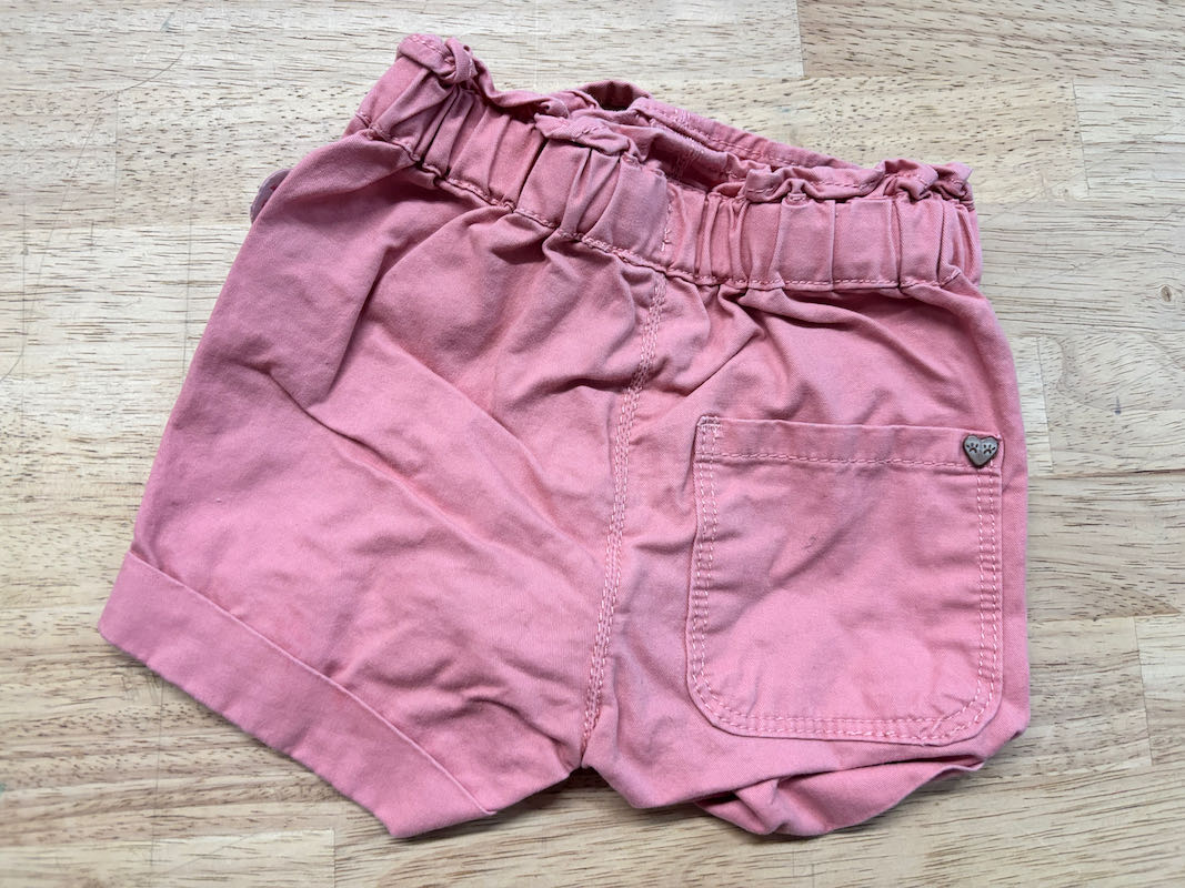 Souris Mini Paperbag Waist Shorts – Light Pink | 6–9M