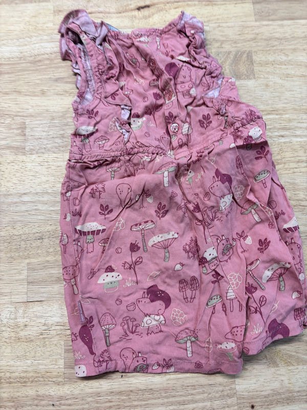Souris Mini Forest Animal Short Romper – Dusty Pink | 9–12M - Nest and Sprout - Consignment