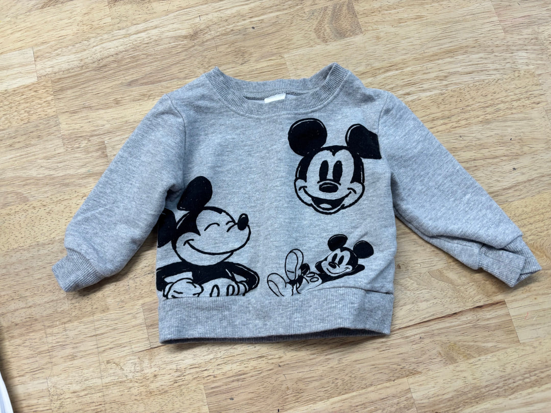 Disney Baby Mickey Sweatshirt – Grey | 3M