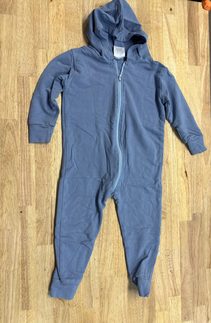 Tiny Button Apparel Hooded Romper – Blue | 2/3Y