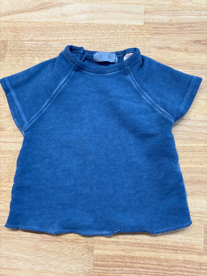 Zara Raw Edge Terry Shirt - 3-6 Months