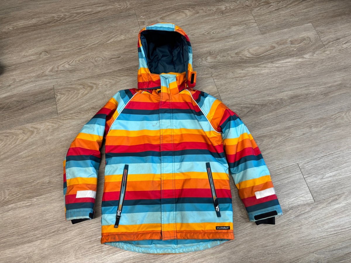 Villervalla Blue Stripe Winter Jacket | Size 146 - Nest and Sprout - Consignment