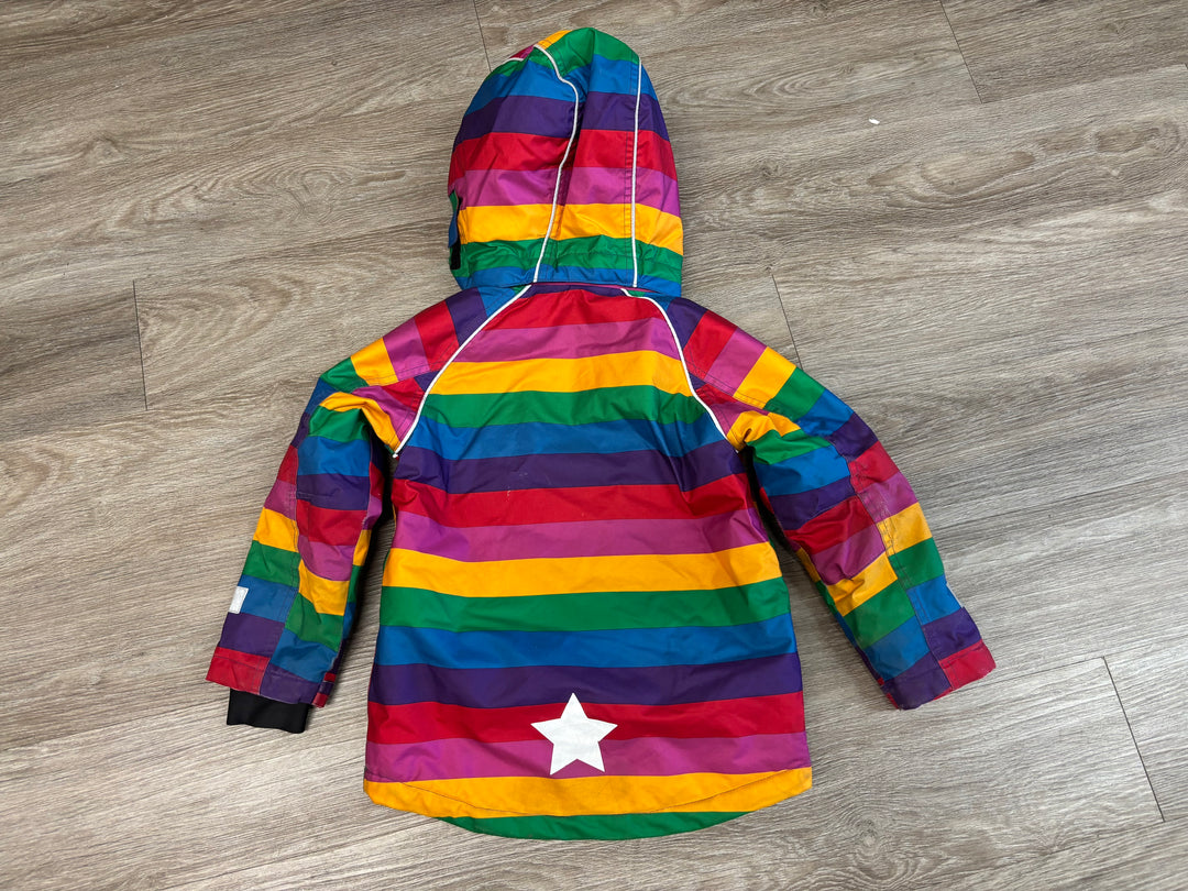 Villervalla Fuchsia Purple Rainbow Stripe Winter Jacket | Size 116