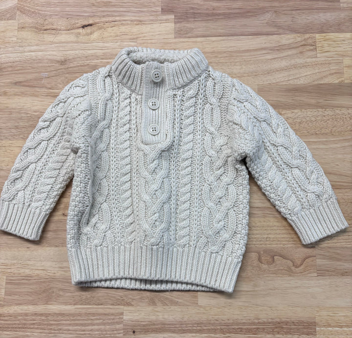 Gap Knit Sweater, 12-18 Months, Cream Cable Knit