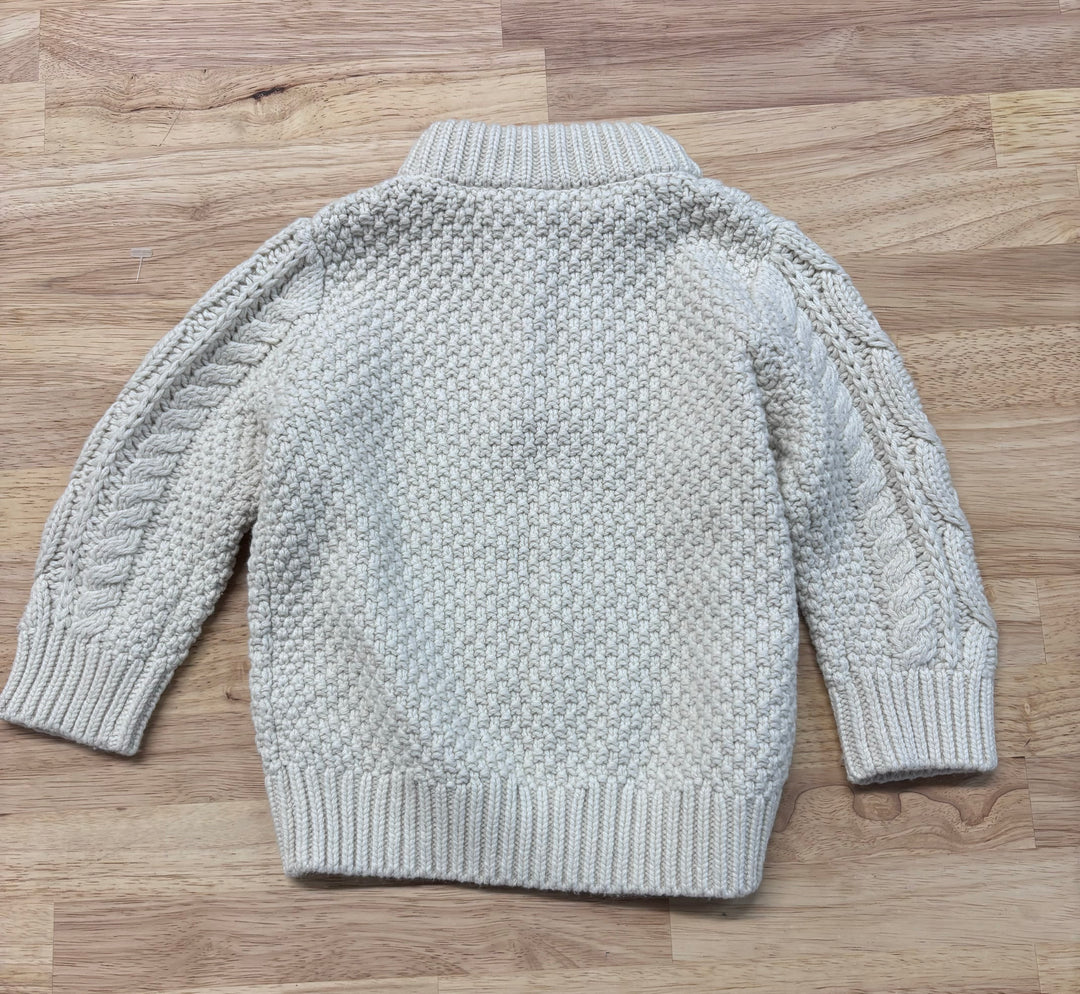 Gap Knit Sweater, 12-18 Months, Cream Cable Knit