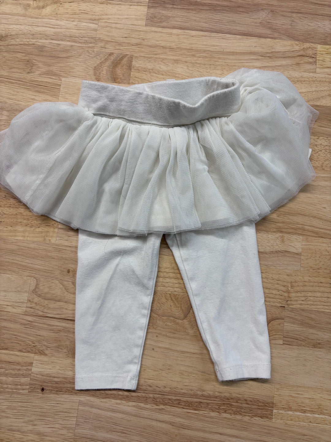 Gap Skirt Leggings, 6-12 Months, Cream with Tulle Skirt