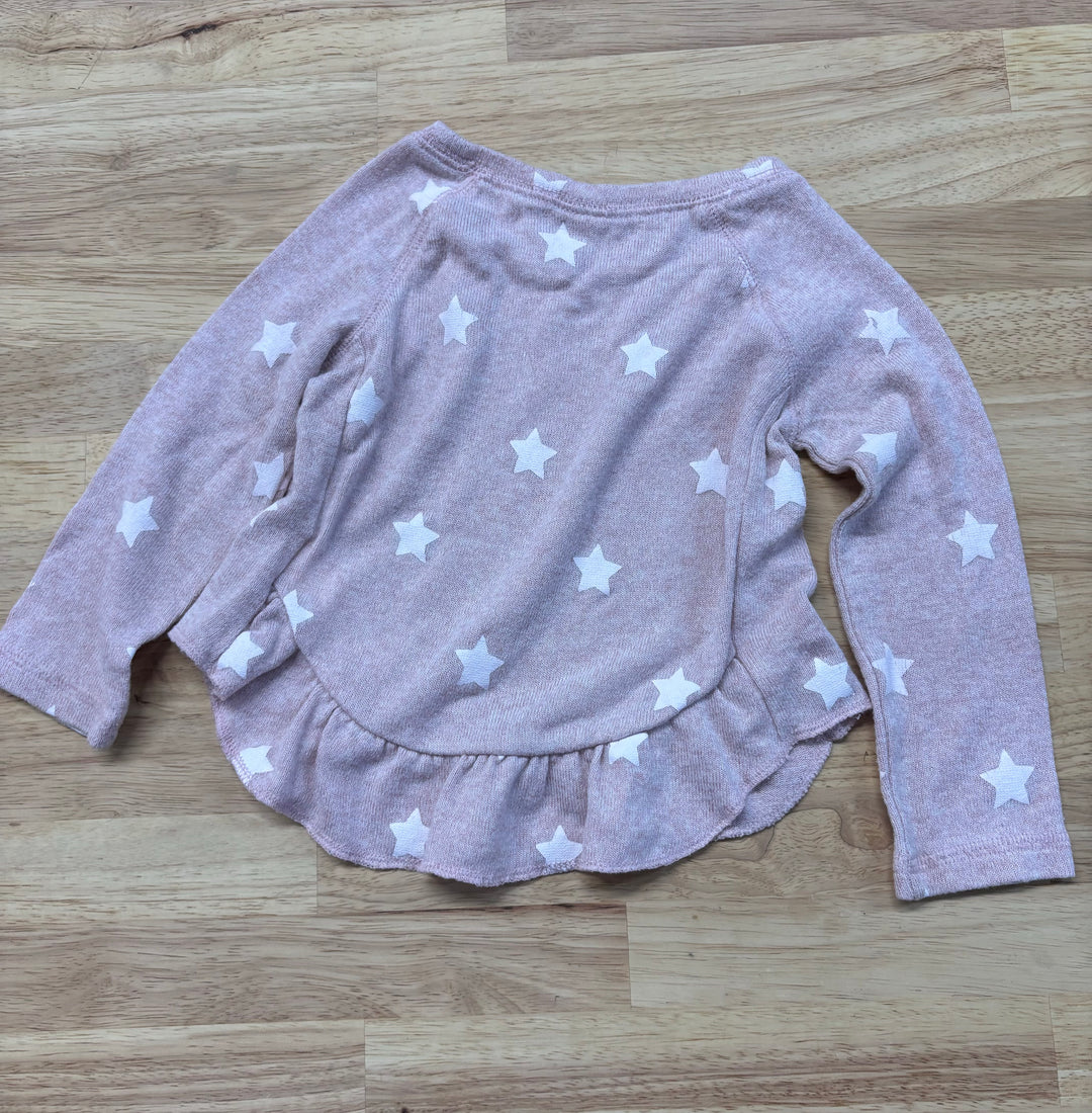 Gap Shirt, 18-24 Months, Pink Stars