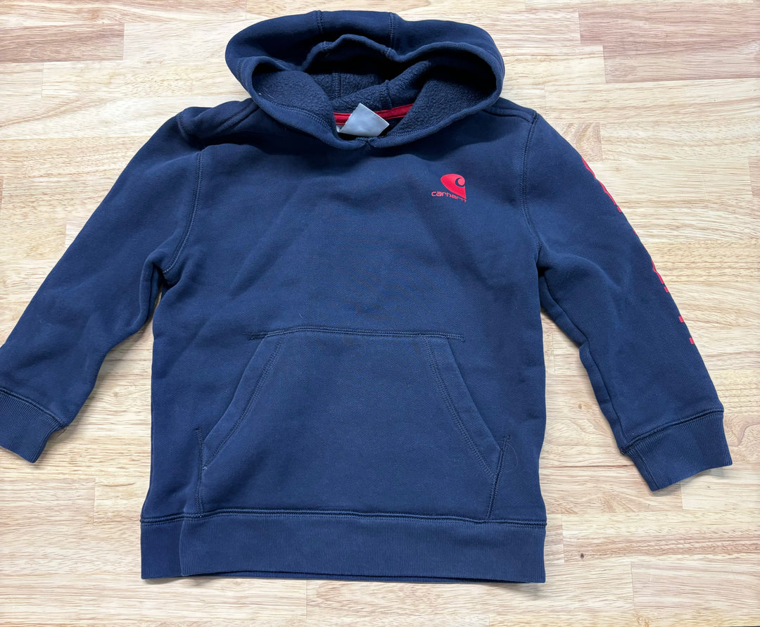 Carhartt Sweatshirt, Size 7, Blue Pullover with Hood