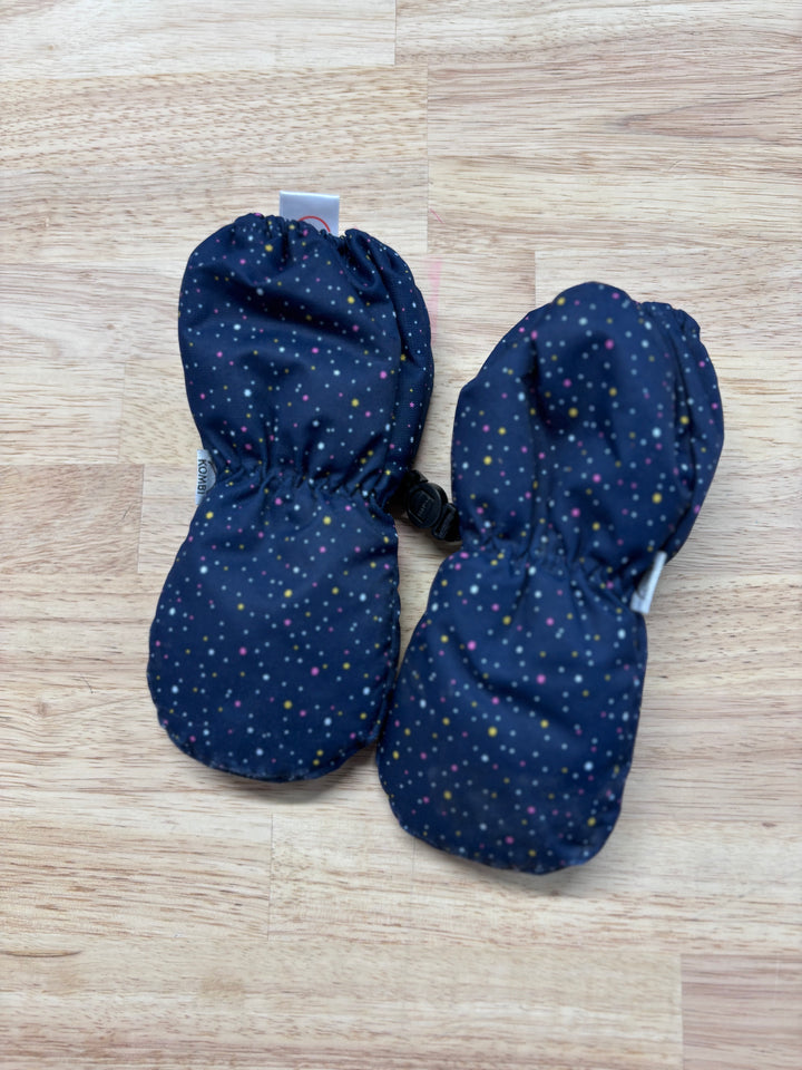 Kombi Mittens, 12-24 Months, Blue with Stars