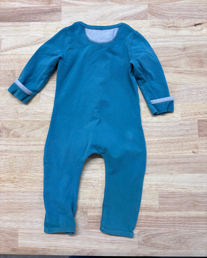 Peekaboo Beans Romper, 3-6 Months, Teal