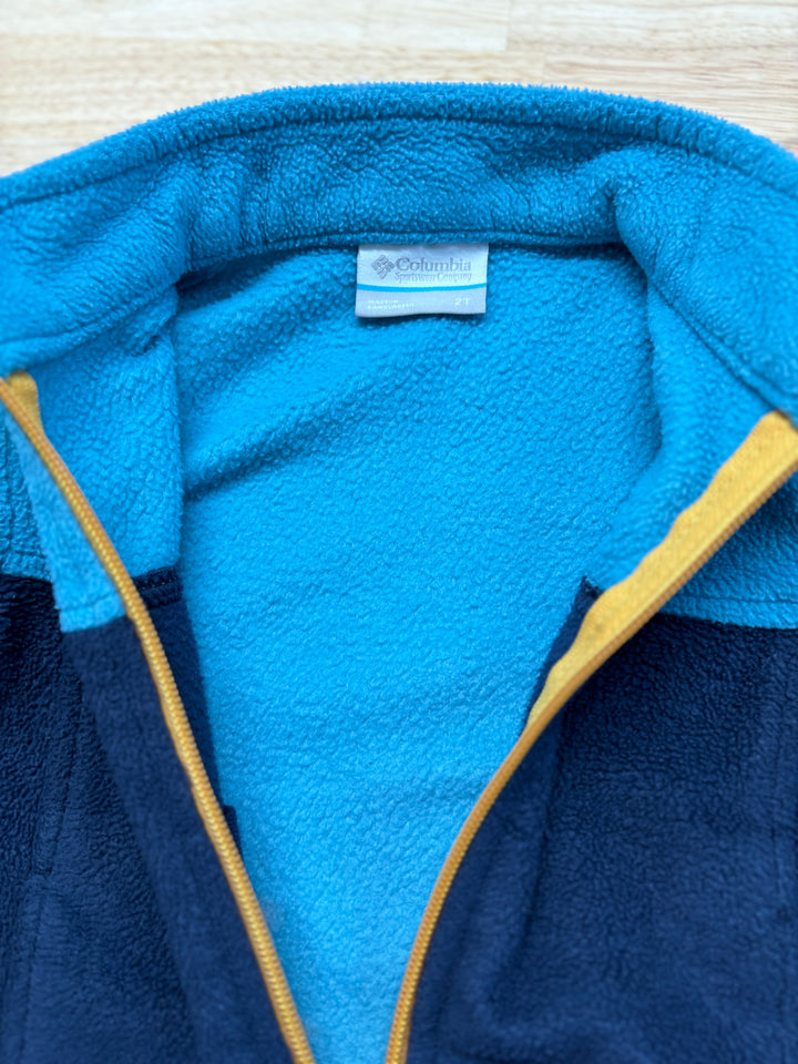 Columbia Fleece, 2T, Light Blue and Navy Colorblock