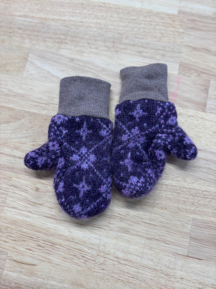 Nooks Baby Wool Mittens, Purple, Estimated 12-24 Months