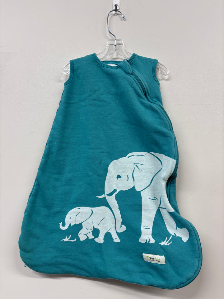 Wee Urban Sleep Sack, 0-6 Months, Blue with Elephant Print