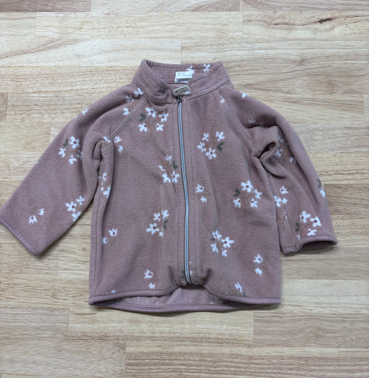 H&M Fleece Jacket, 4-6 Months, Dusty Rose