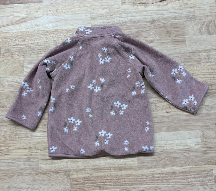 H&M Fleece Jacket, 4-6 Months, Dusty Rose