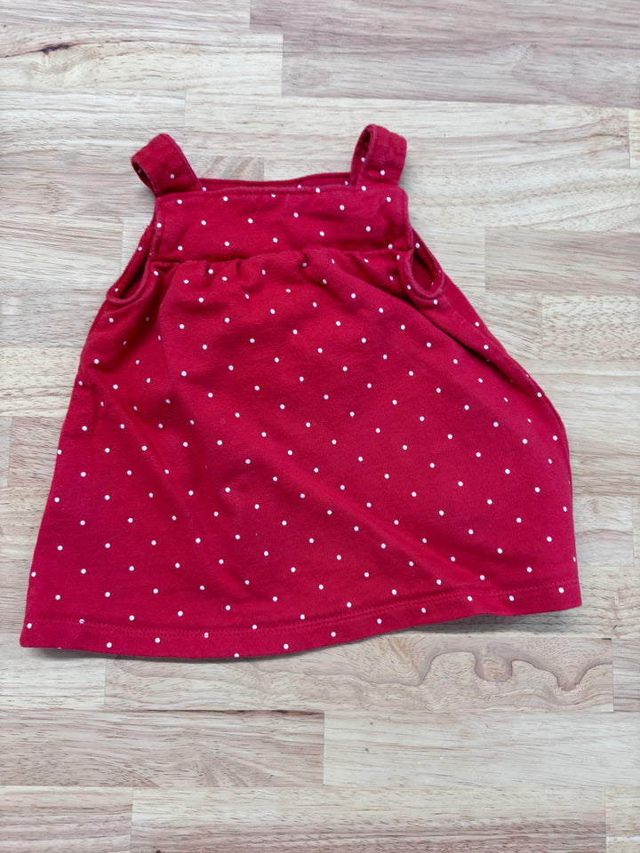 Carters Jumper Dress, 3-6 Months, Red with Reindeer