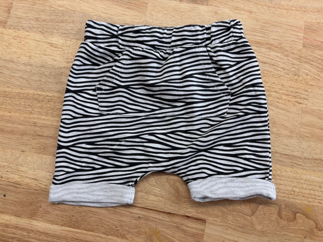 Mini Heros 6 Months Zebra Print Harem Shorts