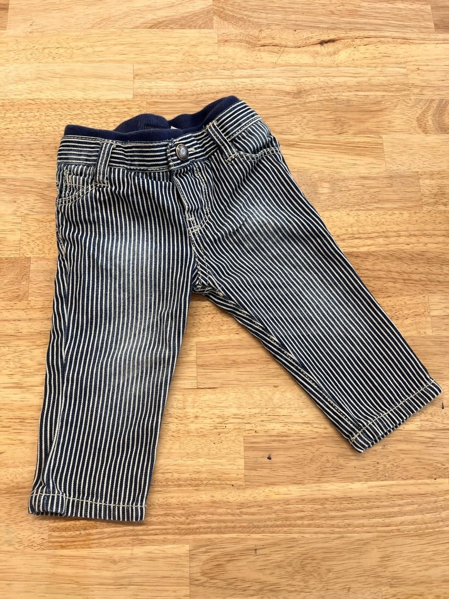 Baby B’gosh Pants Size 6–9 Months – Vertical Stripe Jeans - Nest and Sprout - Consignment