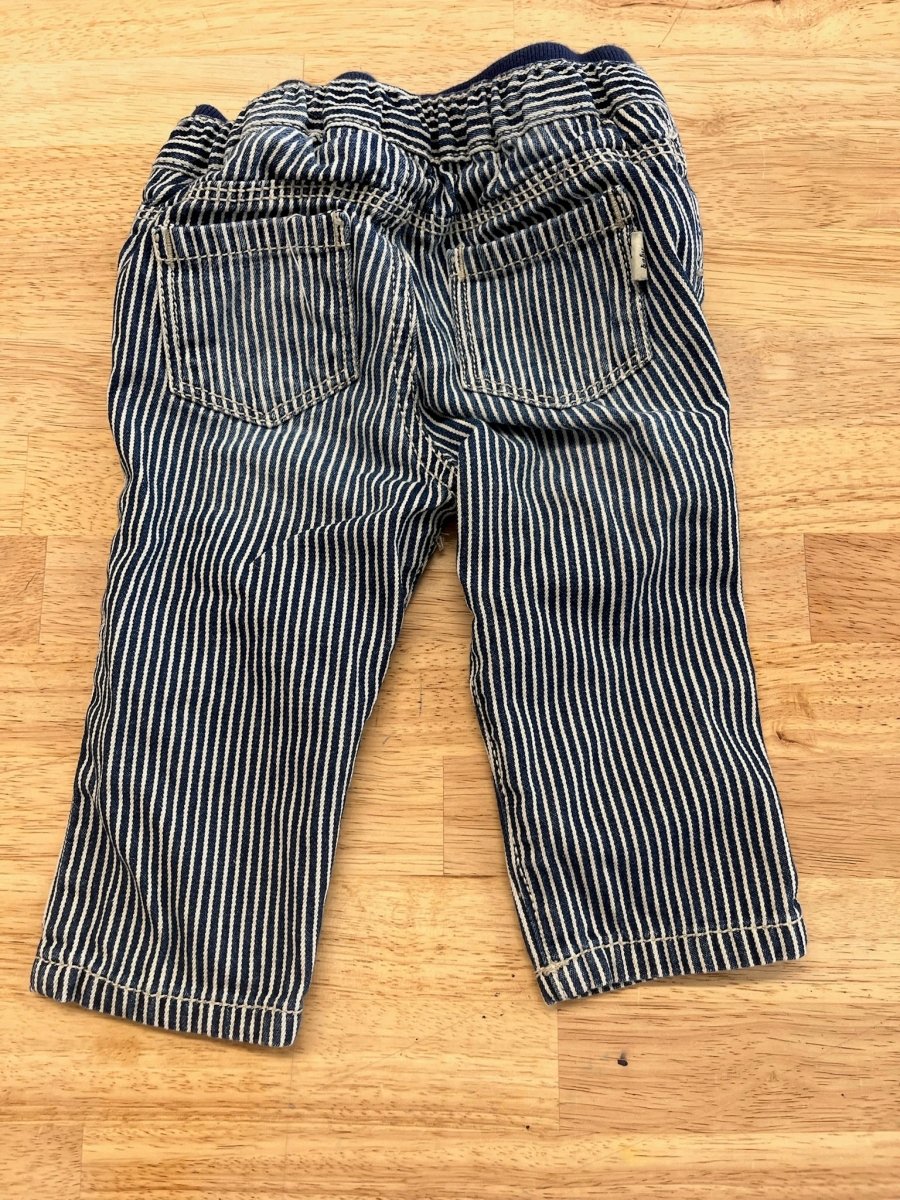 Baby B’gosh Pants Size 6–9 Months – Vertical Stripe Jeans - Nest and Sprout - Consignment